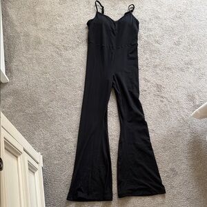 Aerie Women's Black Jumpsuit with Flared Legs